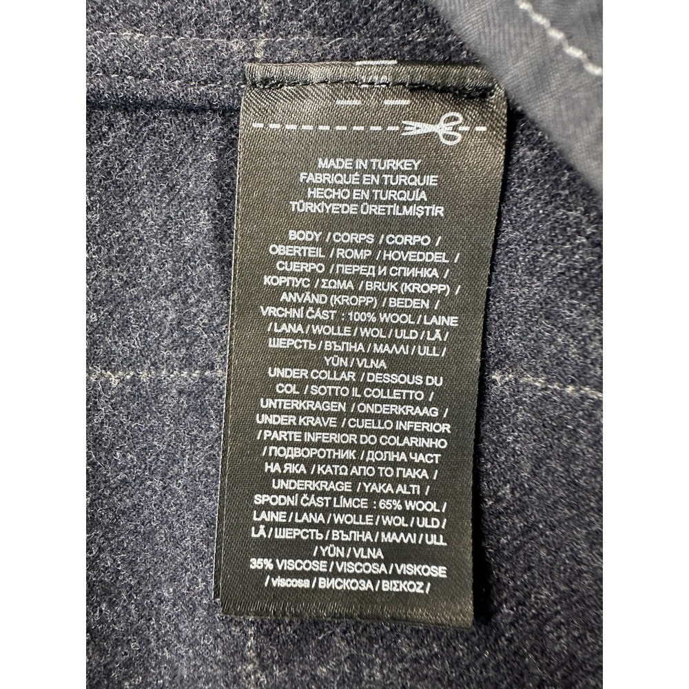 RRL Ralph Lauren Unlined Blue Gray Check Flannel Wool Suit Size XL 36x34 NWT - Picture 9 of 10